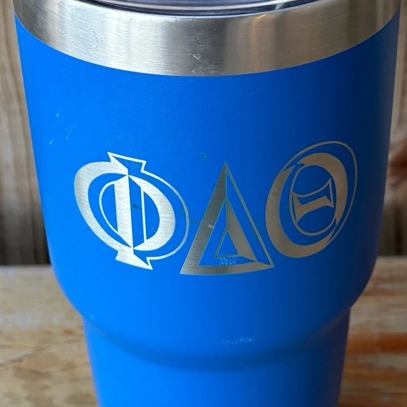 Phi Delta Theta Blue Insulated Stainless Steel Polar Camel Travel Tumbler & Lid - Picture 2 of 9